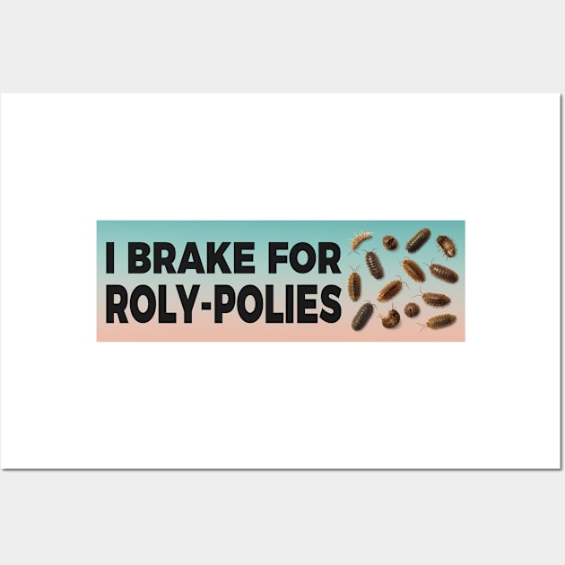 I Brake For Roly-Polies, bumper Wall Art by yass-art